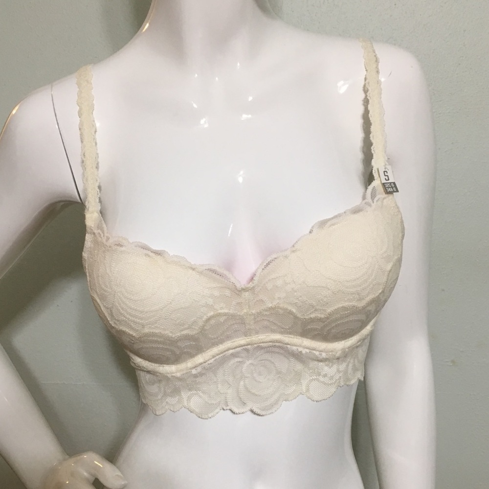 PINK lace push-up bralette